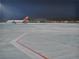 Celso MartiInez Naves, Barajas , 2019, OIl auf Leinwand, 30 x 40 cm.JPG